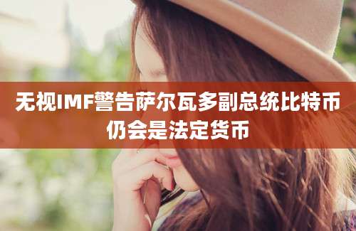 无视IMF警告萨尔瓦多副总统比特币仍会是法定货币