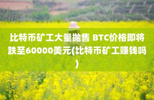 比特币矿工大量抛售 BTC价格即将跌至60000美元(比特币矿工赚钱吗)