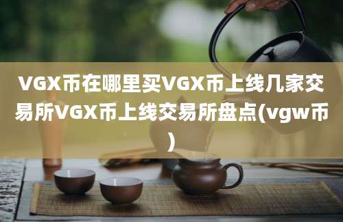 VGX币在哪里买VGX币上线几家交易所VGX币上线交易所盘点(vgw币)