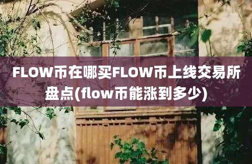 FLOW币在哪买FLOW币上线交易所盘点(flow币能涨到多少)