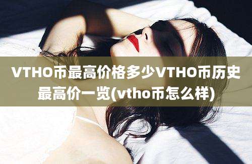 VTHO币最高价格多少VTHO币历史最高价一览(vtho币怎么样)