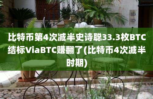 比特币第4次减半史诗聪33.3枚BTC结标ViaBTC赚翻了(比特币4次减半时期)