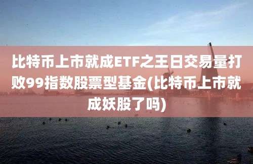 比特币上市就成ETF之王日交易量打败99指数股票型基金(比特币上市就成妖股了吗)