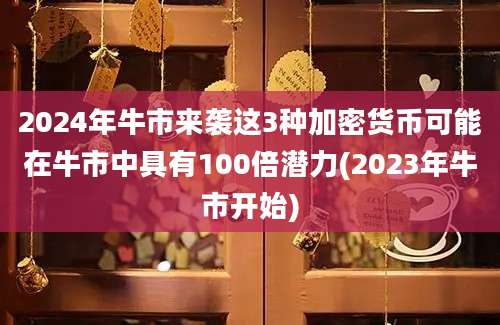 2024年牛市来袭这3种加密货币可能在牛市中具有100倍潜力(2023年牛市开始)