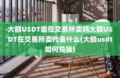 大额USDT能在交易所卖吗大额USDT在交易所卖代表什么(大额usdt如何兑换)