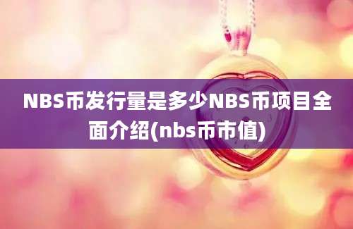 NBS币发行量是多少NBS币项目全面介绍(nbs币市值)