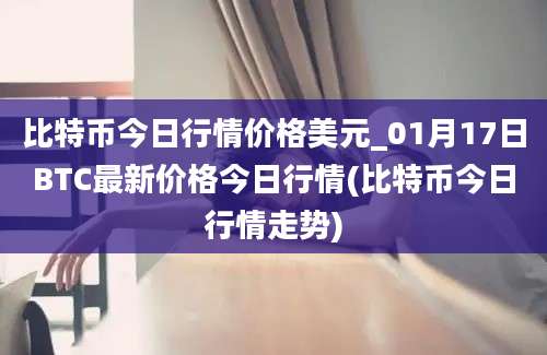 比特币今日行情价格美元_01月17日BTC最新价格今日行情(比特币今日行情走势)