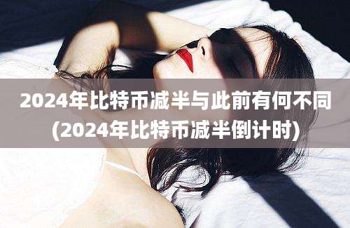 2024年比特币减半与此前有何不同(2024年比特币减半倒计时)