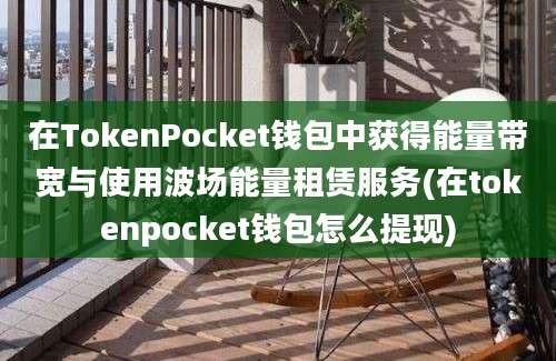 在TokenPocket钱包中获得能量带宽与使用波场能量租赁服务(在tokenpocket钱包怎么提现)