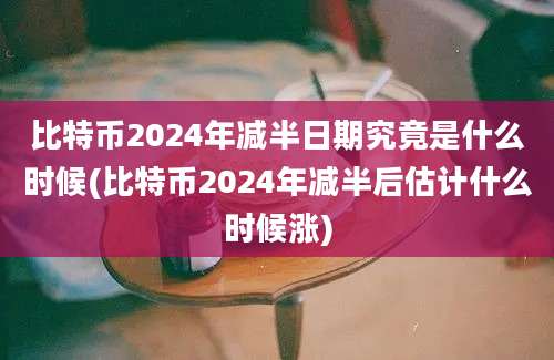 比特币2024年减半日期究竟是什么时候(比特币2024年减半后估计什么时候涨)