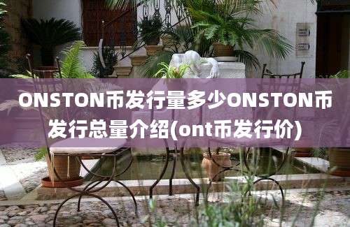 ONSTON币发行量多少ONSTON币发行总量介绍(ont币发行价)