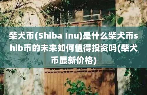 柴犬币(Shiba Inu)是什么柴犬币shib币的未来如何值得投资吗(柴犬币最新价格)