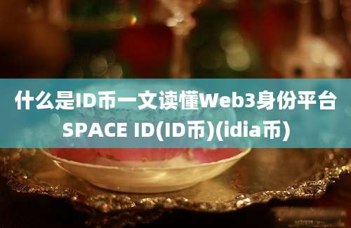 什么是ID币一文读懂Web3身份平台SPACE ID(ID币)(idia币)