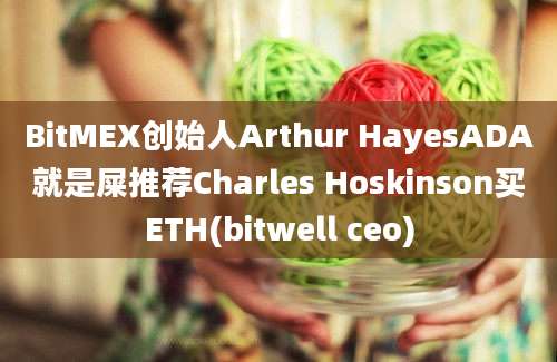 BitMEX创始人Arthur HayesADA就是屎推荐Charles Hoskinson买ETH(bitwell ceo)