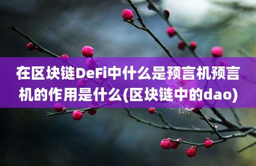 在区块链DeFi中什么是预言机预言机的作用是什么(区块链中的dao)