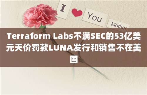 Terraform Labs不满SEC的53亿美元天价罚款LUNA发行和销售不在美国