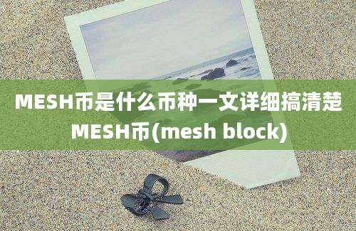 MESH币是什么币种一文详细搞清楚MESH币(mesh block)