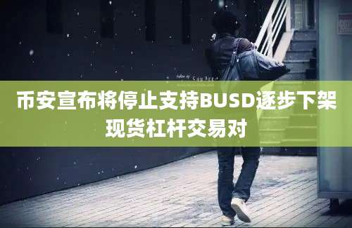 币安宣布将停止支持BUSD逐步下架现货杠杆交易对