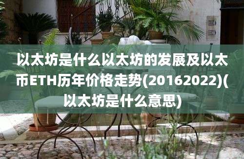 以太坊是什么以太坊的发展及以太币ETH历年价格走势(20162022)(以太坊是什么意思)