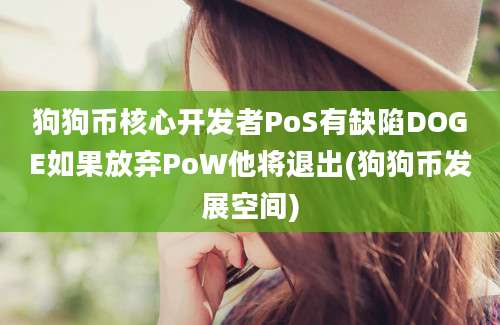 狗狗币核心开发者PoS有缺陷DOGE如果放弃PoW他将退出(狗狗币发展空间)