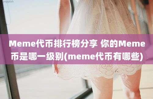 Meme代币排行榜分享 你的Meme币是哪一级别(meme代币有哪些)