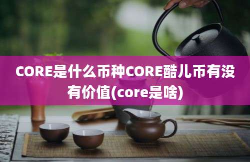 CORE是什么币种CORE酷儿币有没有价值(core是啥)