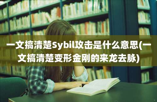 一文搞清楚Sybil攻击是什么意思(一文搞清楚变形金刚的来龙去脉)