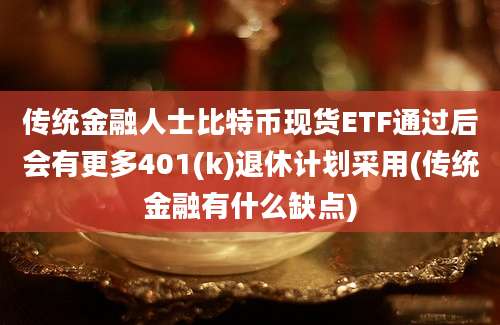 传统金融人士比特币现货ETF通过后会有更多401(k)退休计划采用(传统金融有什么缺点)