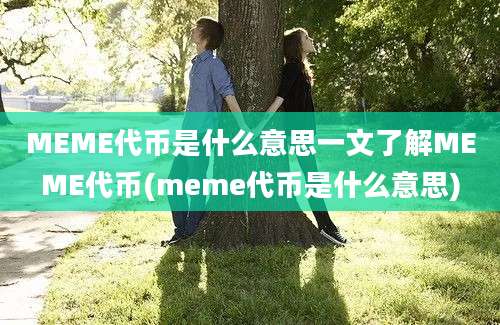 MEME代币是什么意思一文了解MEME代币(meme代币是什么意思)