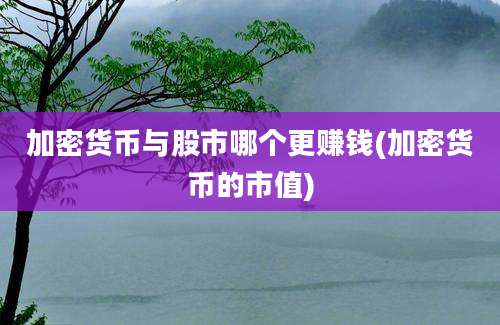 加密货币与股市哪个更赚钱(加密货币的市值)