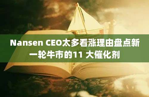 Nansen CEO太多看涨理由盘点新一轮牛市的11 大催化剂