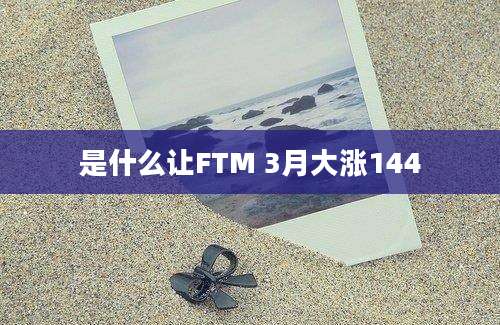 是什么让FTM 3月大涨144