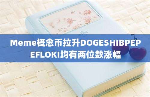 Meme概念币拉升DOGESHIBPEPEFLOKI均有两位数涨幅