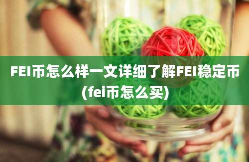 FEI币怎么样一文详细了解FEI稳定币(fei币怎么买)