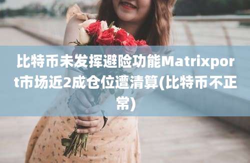 比特币未发挥避险功能Matrixport市场近2成仓位遭清算(比特币不正常)