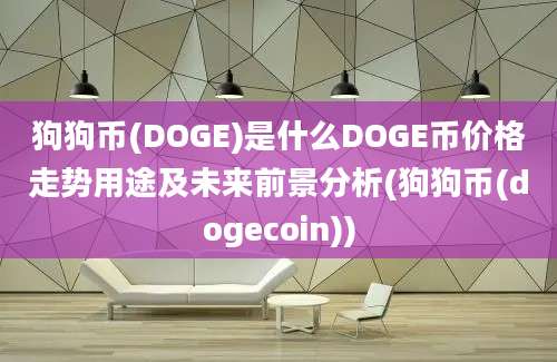 狗狗币(DOGE)是什么DOGE币价格走势用途及未来前景分析(狗狗币(dogecoin))