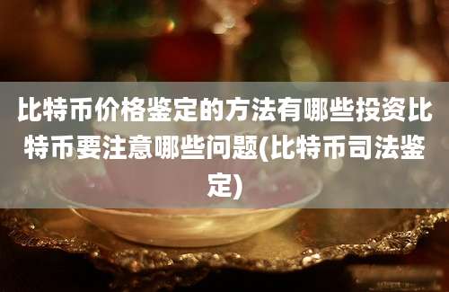 比特币价格鉴定的方法有哪些投资比特币要注意哪些问题(比特币司法鉴定)