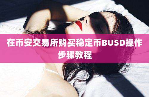 在币安交易所购买稳定币BUSD操作步骤教程