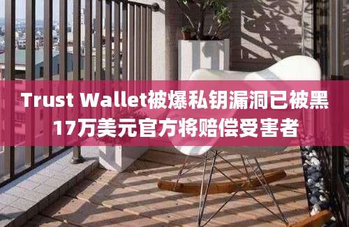 Trust Wallet被爆私钥漏洞已被黑17万美元官方将赔偿受害者