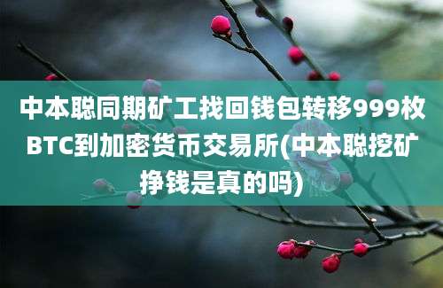 中本聪同期矿工找回钱包转移999枚BTC到加密货币交易所(中本聪挖矿挣钱是真的吗)