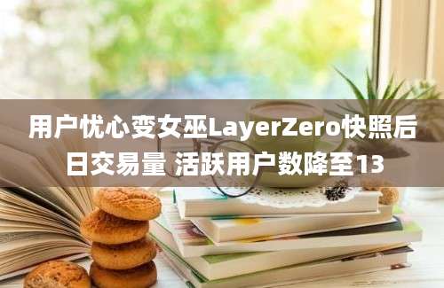 用户忧心变女巫LayerZero快照后日交易量 活跃用户数降至13