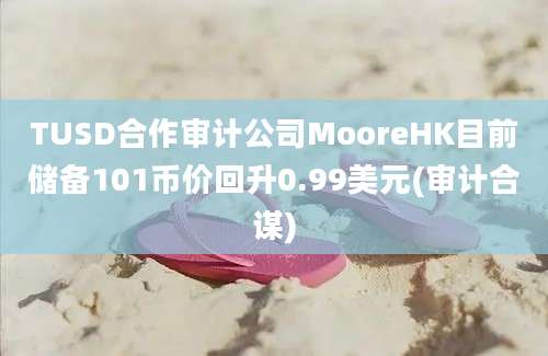 TUSD合作审计公司MooreHK目前储备101币价回升0.99美元(审计合谋)