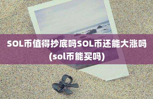 SOL币值得抄底吗SOL币还能大涨吗(sol币能买吗)