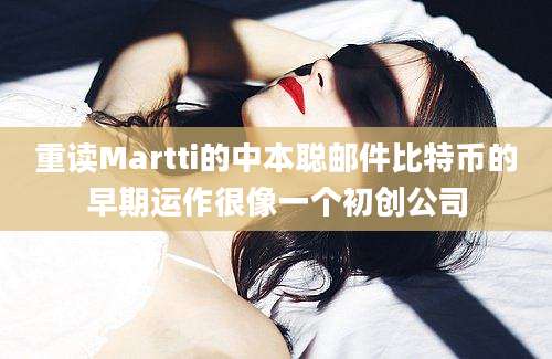 重读Martti的中本聪邮件比特币的早期运作很像一个初创公司