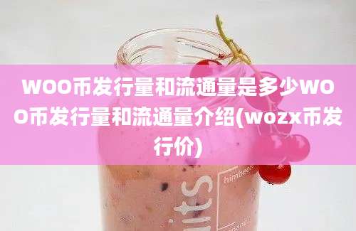 WOO币发行量和流通量是多少WOO币发行量和流通量介绍(wozx币发行价)