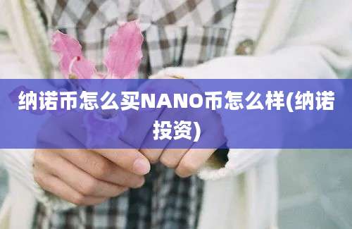 纳诺币怎么买NANO币怎么样(纳诺投资)