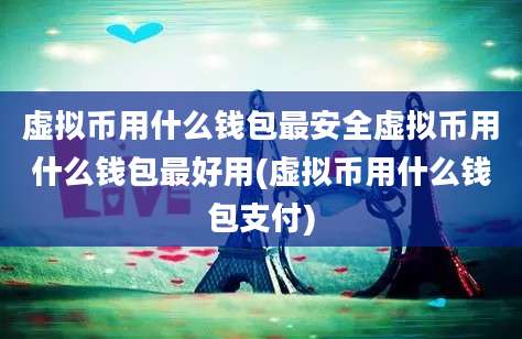 虚拟币用什么钱包最安全虚拟币用什么钱包最好用(虚拟币用什么钱包支付)