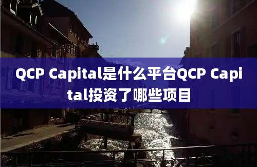 QCP Capital是什么平台QCP Capital投资了哪些项目