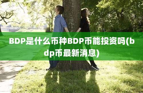 BDP是什么币种BDP币能投资吗(bdp币最新消息)