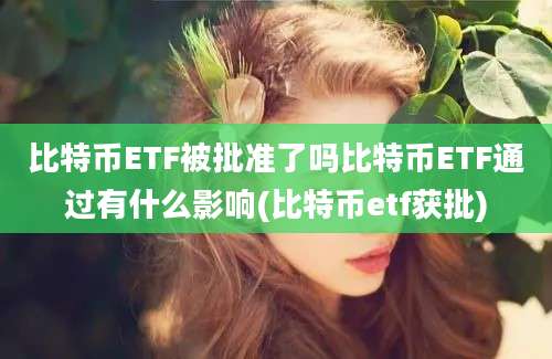 比特币ETF被批准了吗比特币ETF通过有什么影响(比特币etf获批)